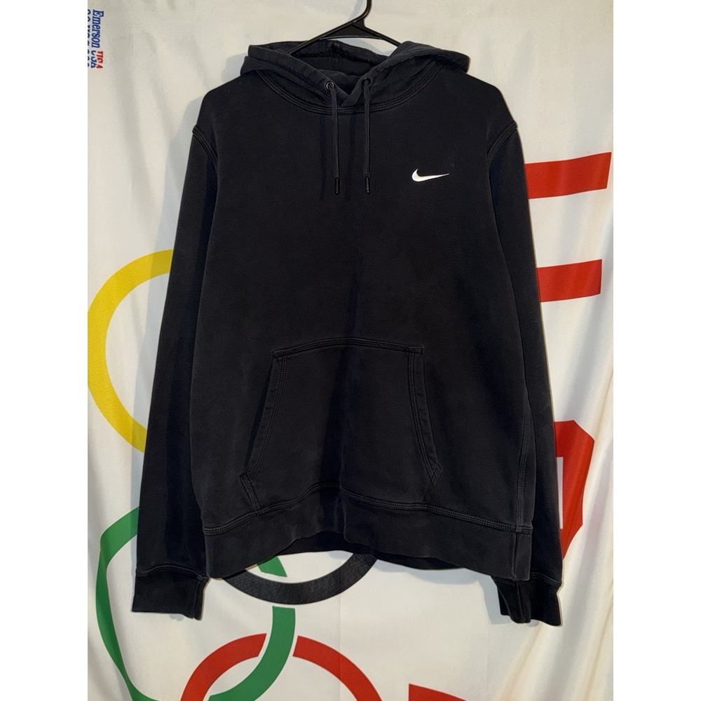 Nike Hoodie Mens Large Pullover Black Sweatshirt